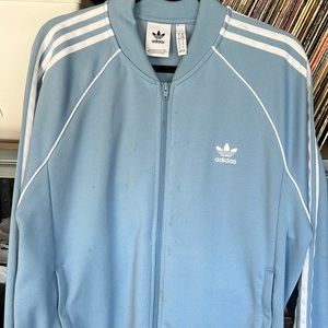 Men’s XL Adidas tracksuit jacket light blue